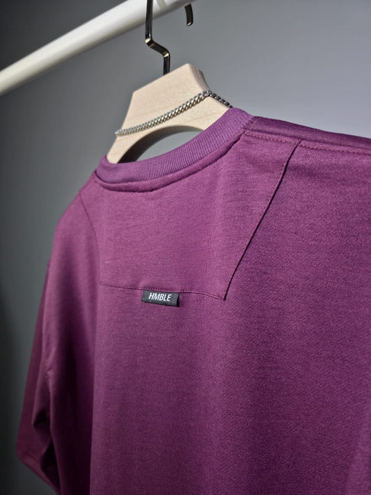 DROP SHOULDER T-SHIRT (MAROON BURGUNDY)