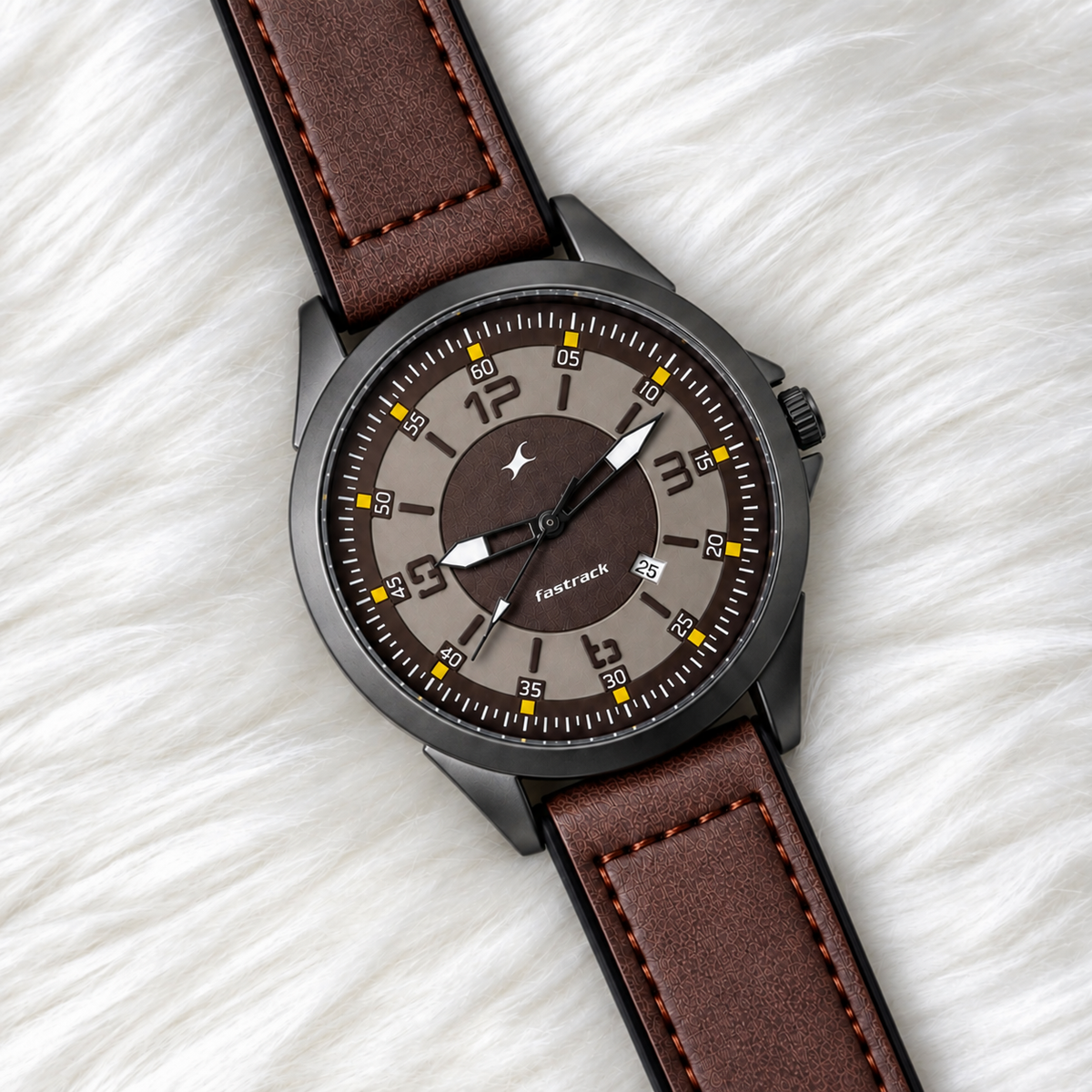 Fastrack KL04 Men's Watch (Brown:Brown)