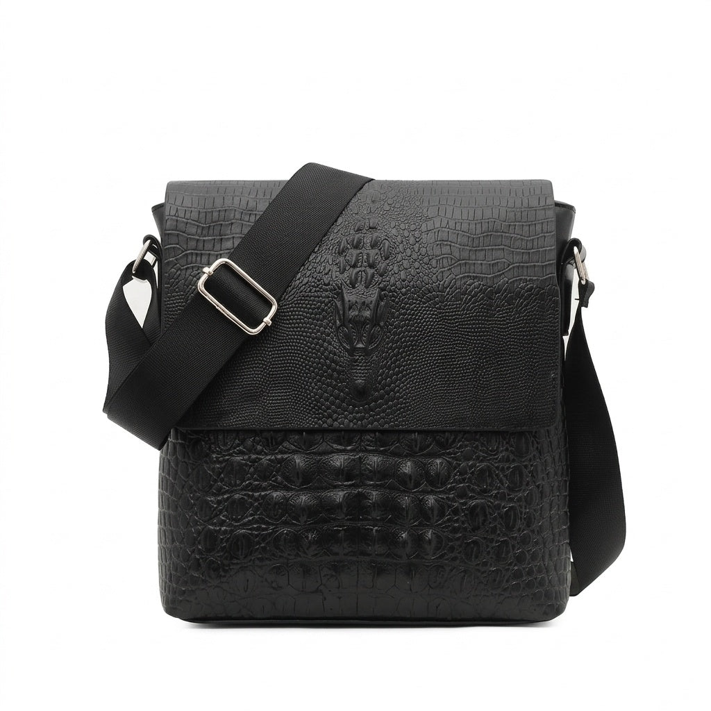 Executive Crocodile Pattern Shoulder Bag