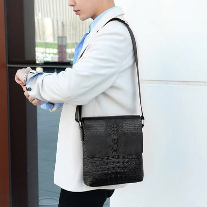 Executive Crocodile Pattern Shoulder Bag