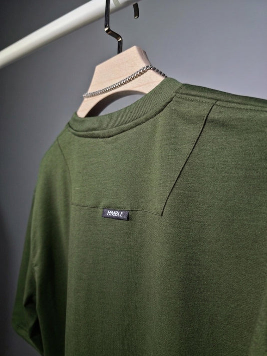 DROP SHOULDER T-SHIRT COMBO (DARK OLIVE,BLUE,GRAY)