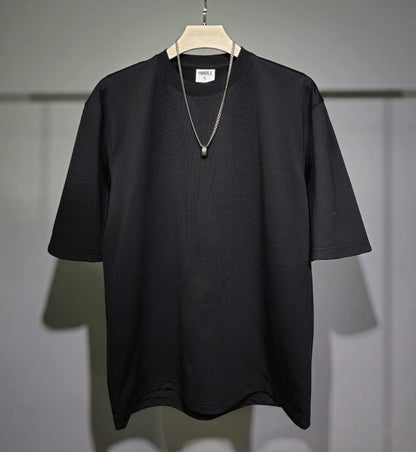DROP SHOULDER T-SHIRT (BLACK)