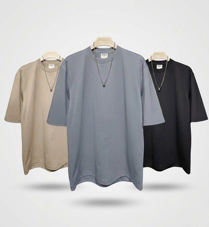 DROP SHOULDER T-SHIRT COMBO (BLACK,GRAY,BEIGE)