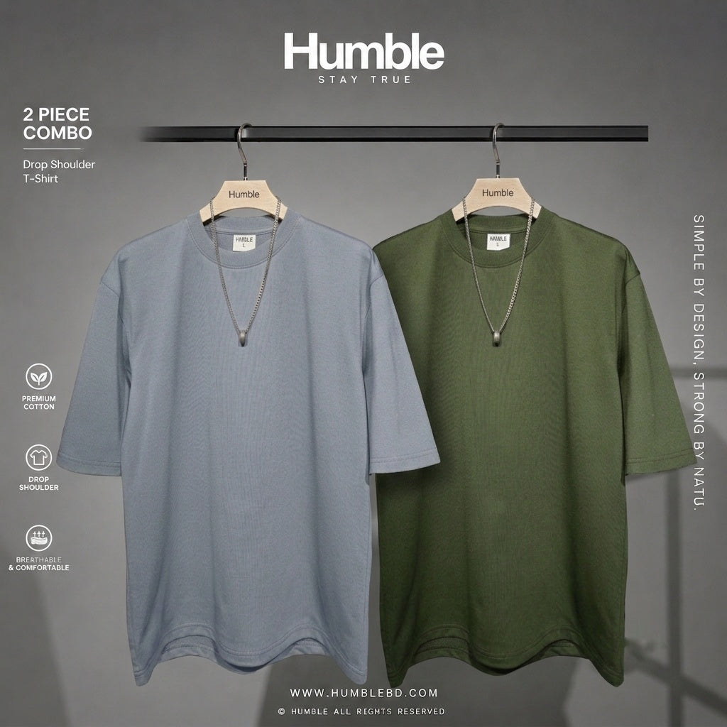 DROP SHOULDER T-SHIRT COMBO