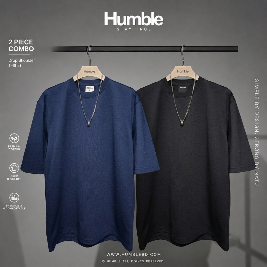 DROP SHOULDER T-SHIRT COMBO