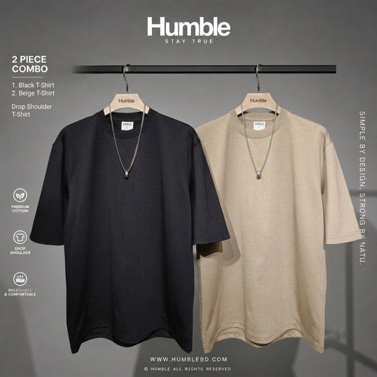 DROP SHOULDER T-SHIRT COMBO