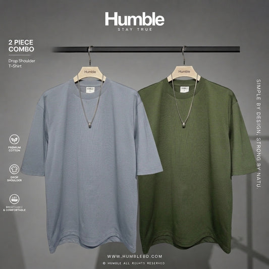 DROP SHOULDER T-SHIRT COMBO