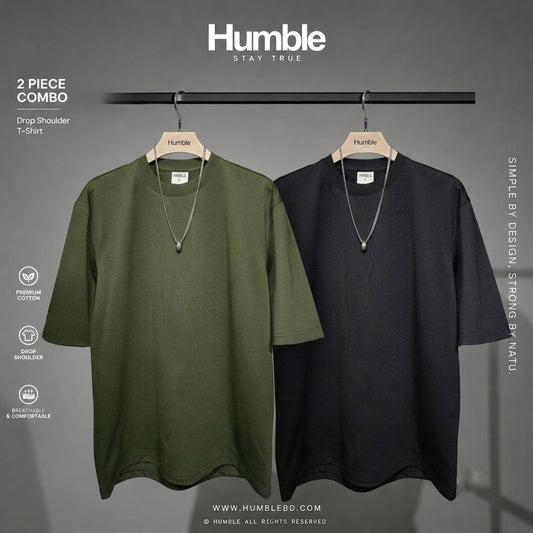 DROP SHOULDER T-SHIRT COMBO