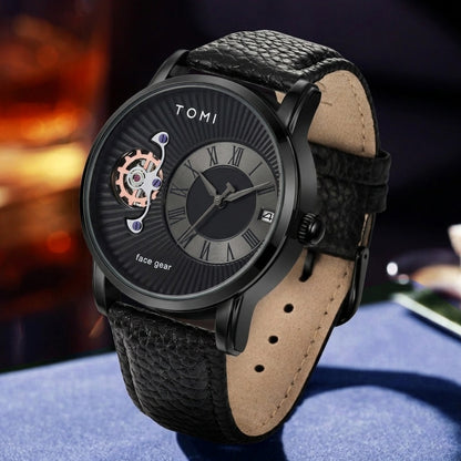 TOMI T-104 Face gear dual strap luxury men's watch