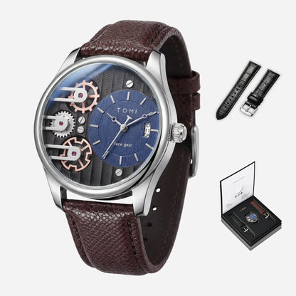 TOMI  T-106 Face Gear dual strap men's watch