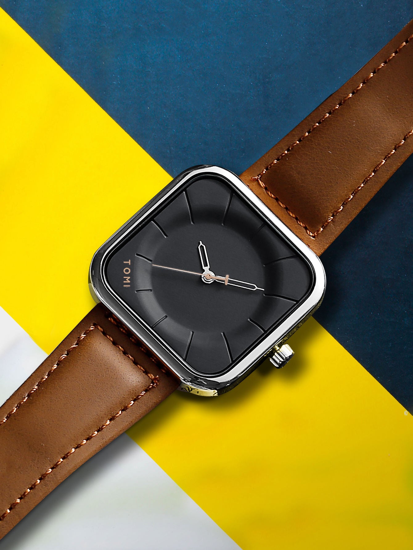 TOMI T-093 square men's premium quartz watch