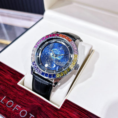 AOKULASIC starry sky color diamond automatic mechanical watch
