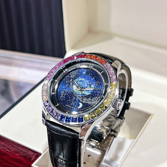 AOKULASIC starry sky color diamond automatic mechanical watch