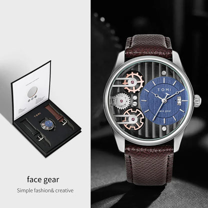 TOMI  T-106 Face Gear dual strap men's watch