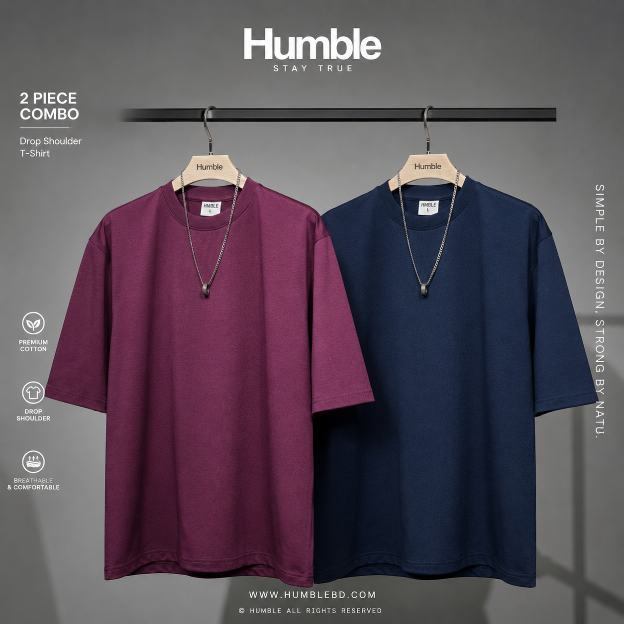 DROP SHOULDER T-SHIRT COMBO