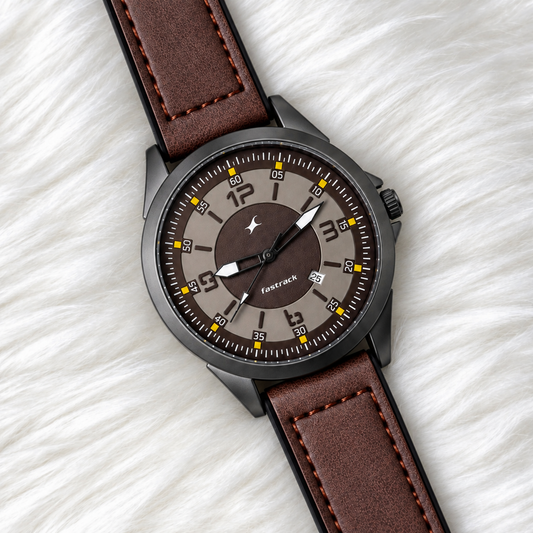 Fastrack KL04 Men's Watch (Brown:Brown)